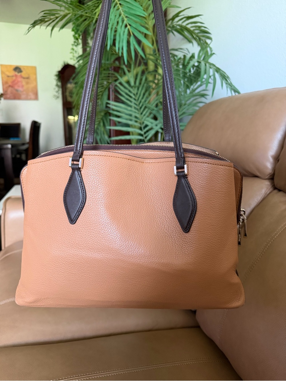 Kate Spade Large Work Tote, Bungalow Multi
Light-Gold-Hardware w/COA - Picture 2 of 16